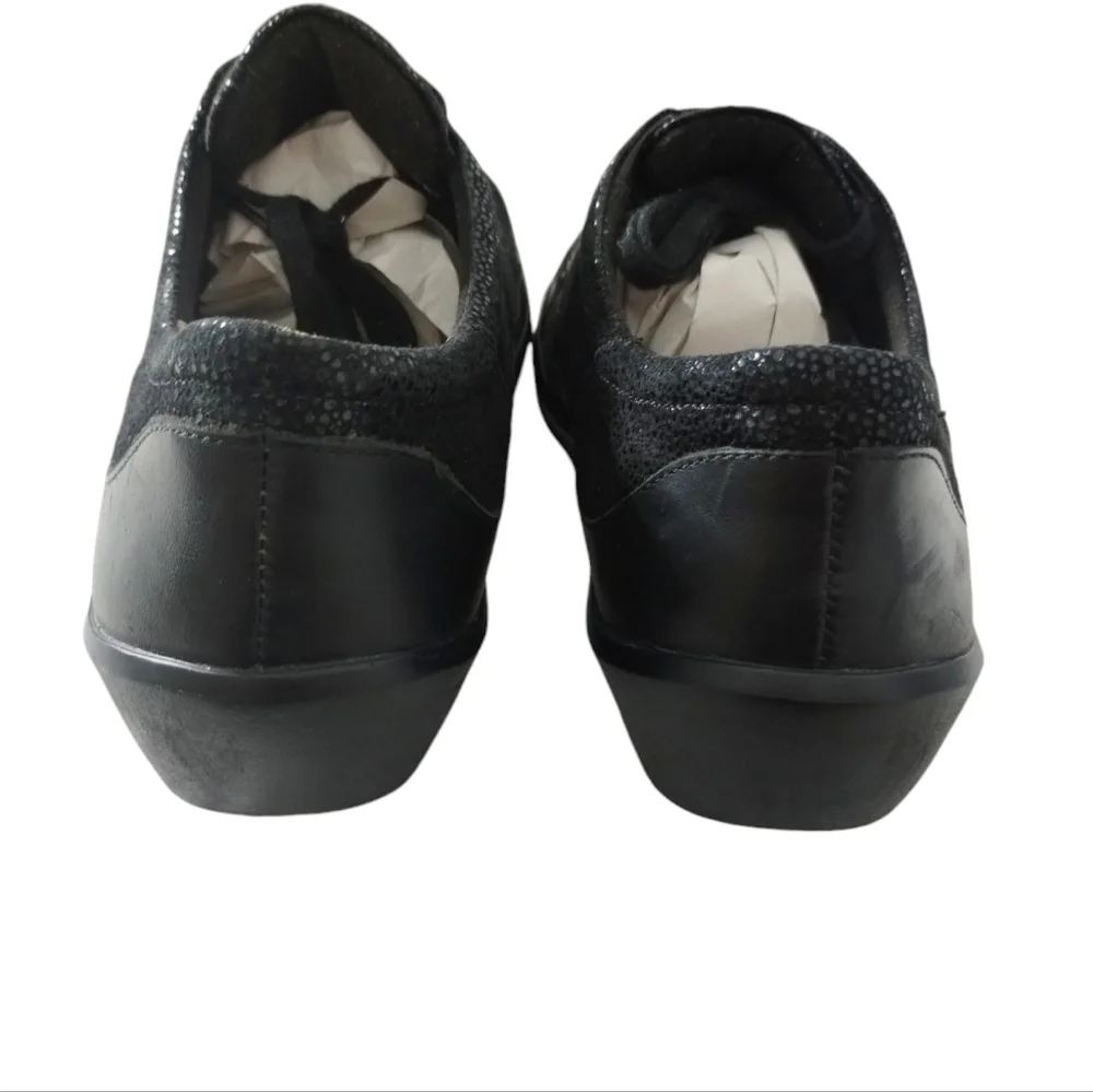 Womens Ziera Alley Black Stingray Shiny Leather Comfort Shoes Size‎ 9½ Old Money